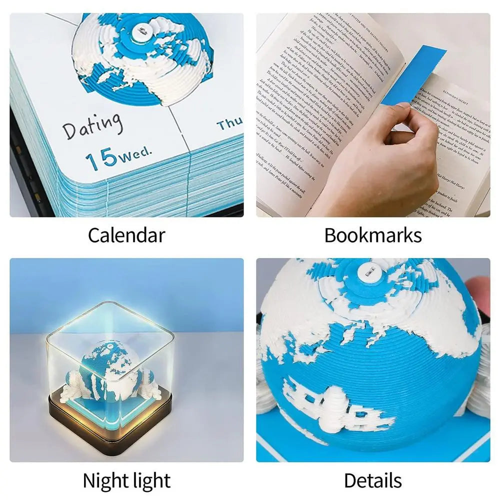 3D Earth Wanderer Kalender Memo Brehnock | Brehn