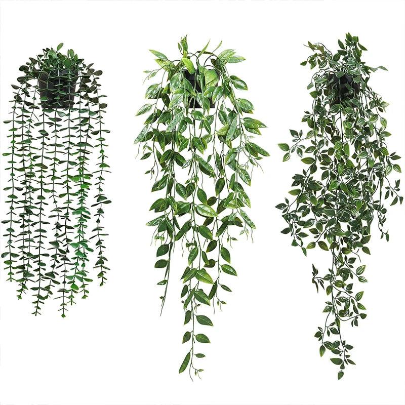 Brehn | VerduraLine Künstliche Pflanze Hängend | Immergrün & Wartungsfrei | 90 cm Dekoration | Frisches Natürliches Design