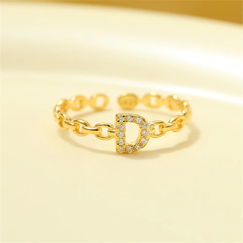 Brehn | Zierlicher Diamant Buchstaben Initialring