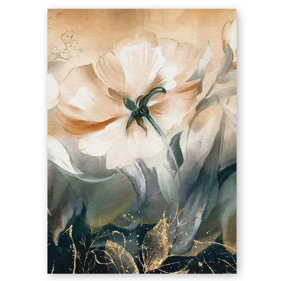 Serene Pastellblüten Florale Abstrakte Wandkunst Feine Kunst Leinwanddrucke Moderne Botanik Bilder Für Wohnzimmer Esszimmer Kunst Dekor | Brehn