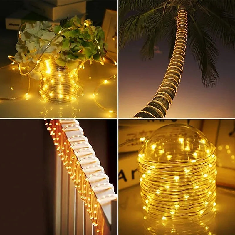 Brehn | LumiSolar Lichterkette Außenbereich | 7–32 m | Solar betrieben & wasserdicht | 8 Lichtmodi | Weihnachten, Garten & Party