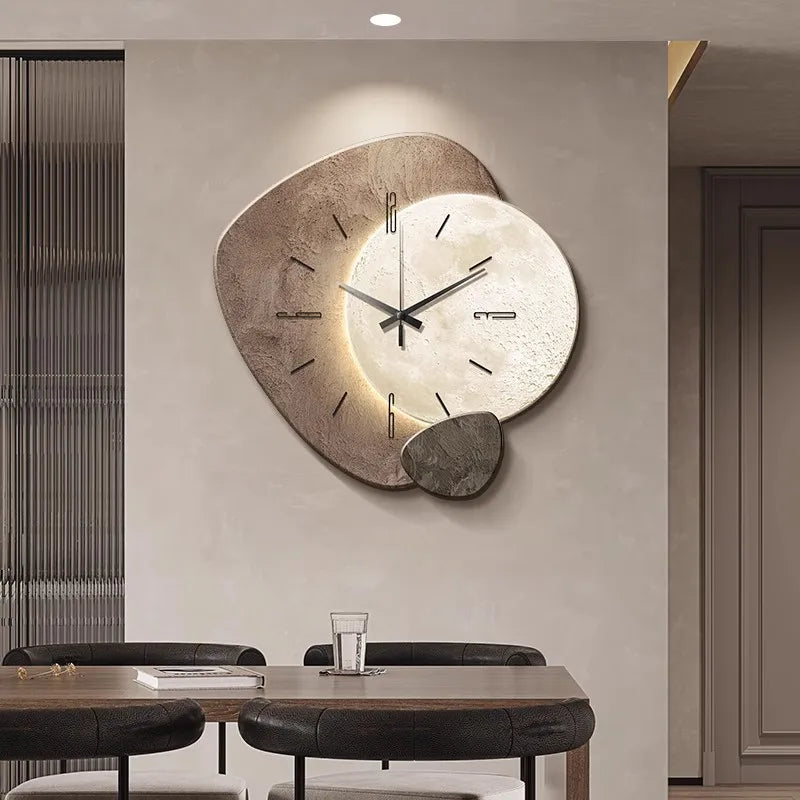 Brehn | Skandinavische Luxuriöse Wanduhr – Modernes Design mit Beleuchtung