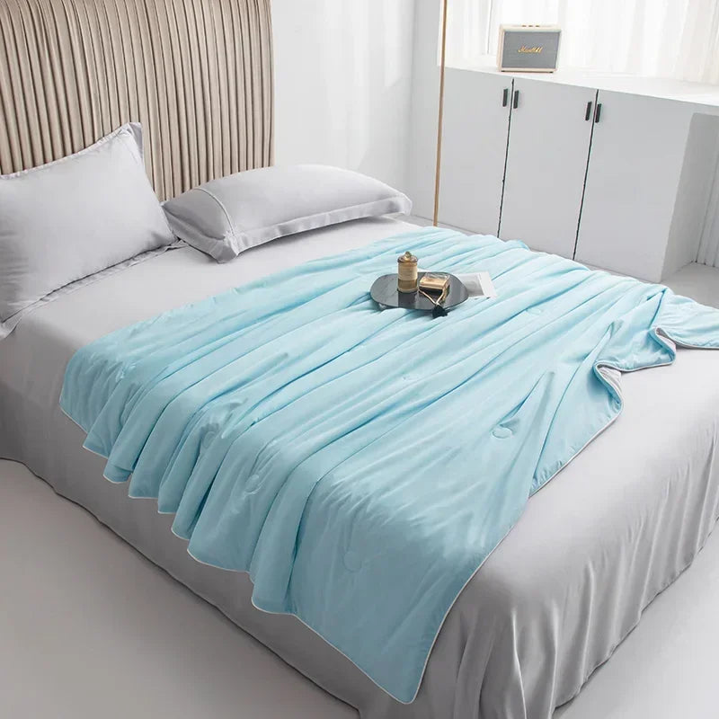 Air Condition Sommerdecke — Pure Color Eis-Seide Kühlende Decke, Leicht & Glatt Twin/Kingsize Bettdecke | Brehn