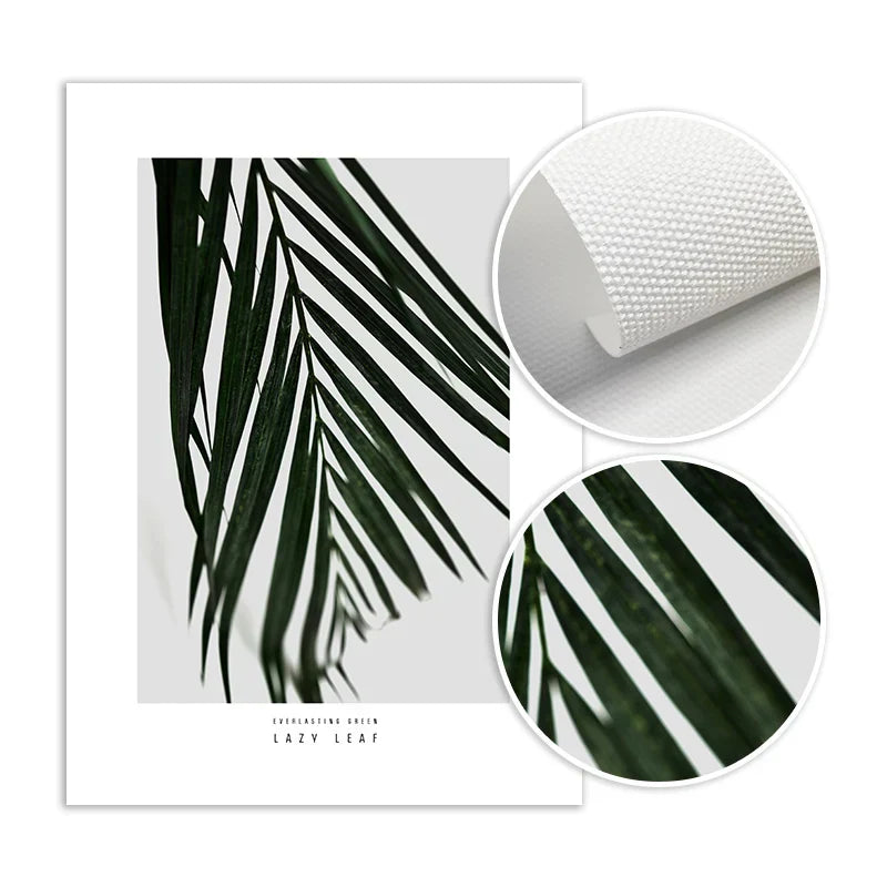 Minimalistische grüne Blätter moderne botanische Exemplare Wandkunst Fine Art Leinwanddrucke Galerie Wandbilder für Wohnzimmer Esszimmer Kunstdeko | Brehn