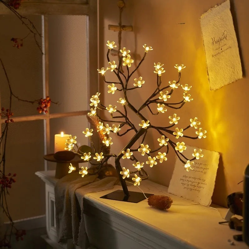 LED Blütenbaum Lampe – Kirschblüten Design für Wohn- und Schlafzimmer Dekoration | Brehn