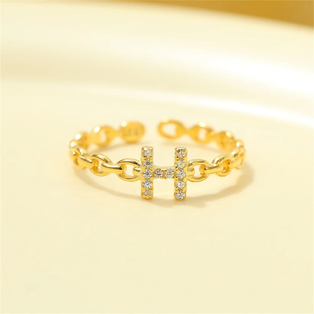 Brehn | Zierlicher Diamant Buchstaben Initialring