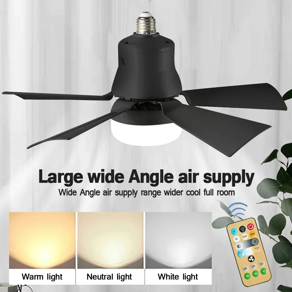 30W E27 Deckenventilator Licht mit Fernbedienung - LED Dimmfunktion, intelligenter leiser Ventilator für Schlafzimmer & Wohnzimmer | Brehn