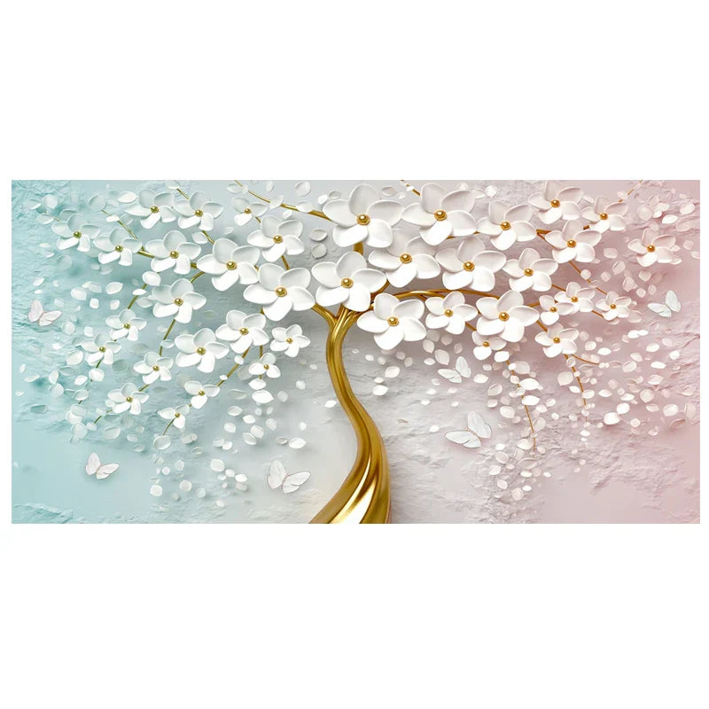 Abstract Floral Big Blossom Petal Tree Wandkunst Feine Kunst Leinwanddrucke Bild Für Wohnzimmer Schlafzimmer Salon Kunst Dekor | Brehn