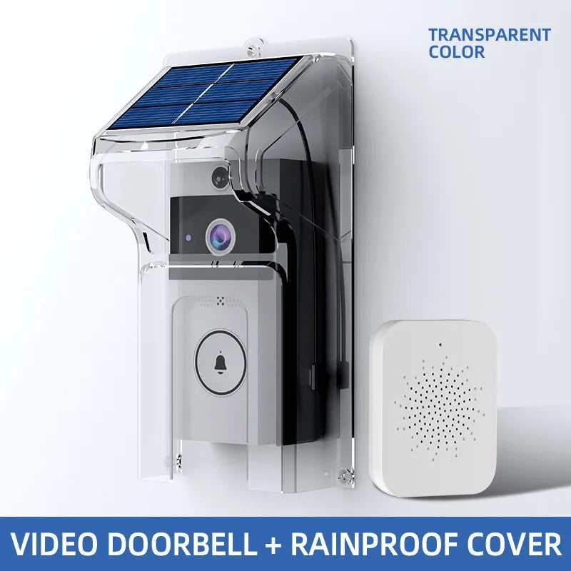 Brehn | SecuraSun DoorCam Kabellose HD-Video-Türklingel mit Solar-Ladung & WLAN | IP65 Wasserdicht