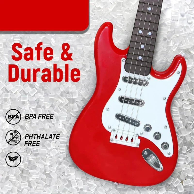 4-Saiten E-Gitarre Spielzeug für Kinder - Tragbares Musikinstrument, Perfektes Geschenk für junge Musiker