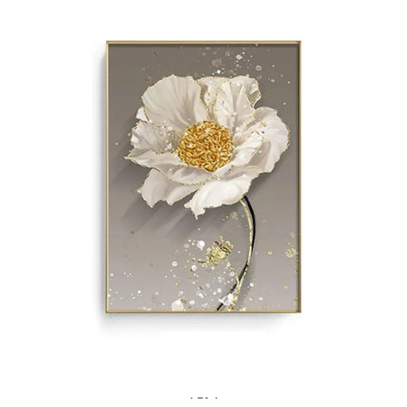 Moderne abstrakte florale Wandkunst Fine Art Leinwanddrucke blaue graue botanische Bilder für Wohnzimmer Schlafzimmer Wandkunst Dekor