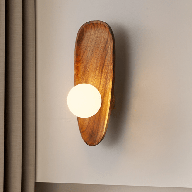 Brehn | Holz Wandlampe, natürliches Licht