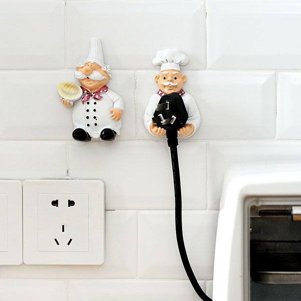 Selbstklebender Chef Plug Hook Holder (Set von 2) | Brehn
