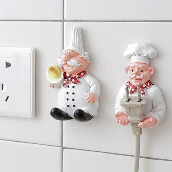 Selbstklebender Chef Plug Hook Holder (Set von 2) | Brehn