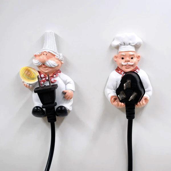 Selbstklebender Chef Plug Hook Holder (Set von 2) | Brehn