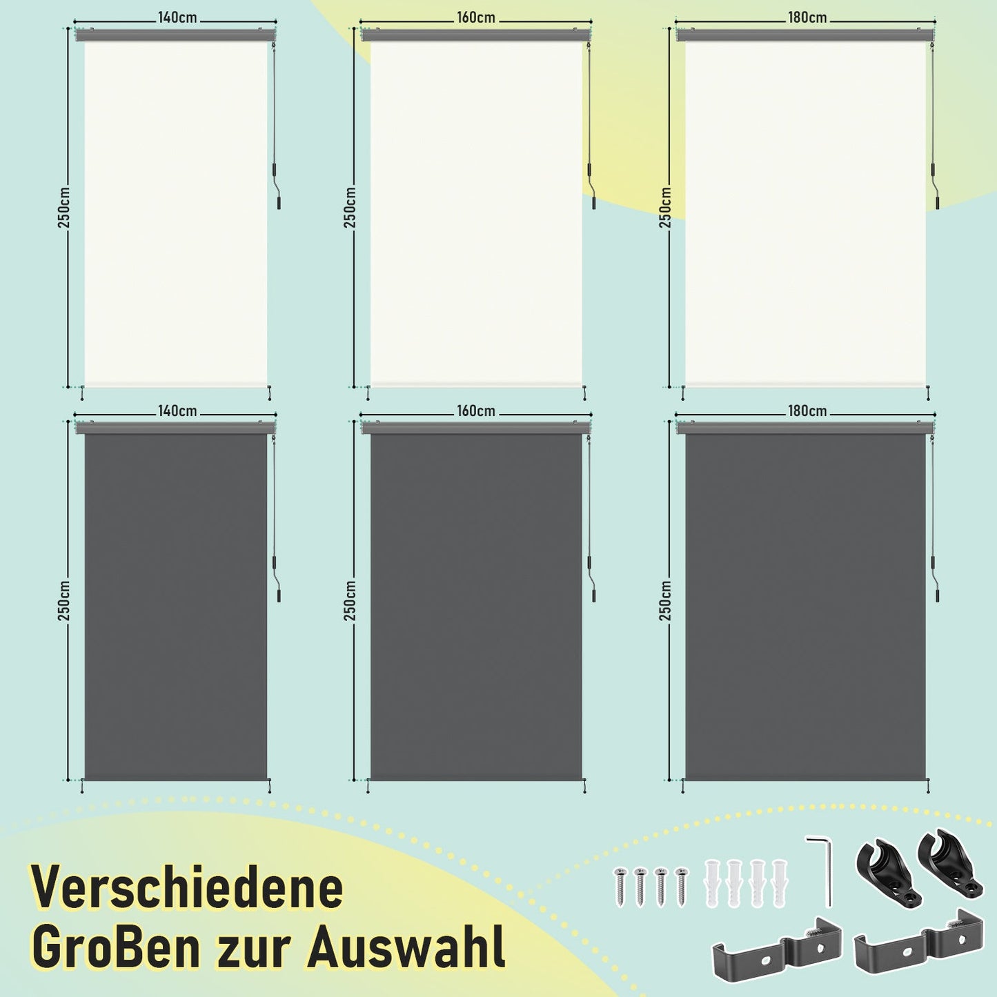 Senkrechtmarkise Außenrollo mit Handkurbel | Brehn