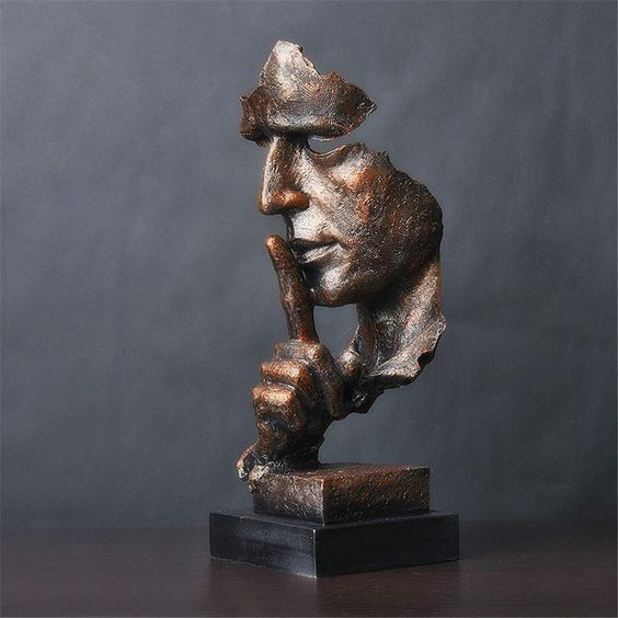 Vivolux | SerenitySculpt Abstrakter Denker Harzstatue für Zuhause und Büro