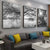 Set von 3 Stück Große Baum See Sonnenuntergang Wandkunst Fine Art Leinwanddrucke Schwarzweiß Landschaftsbilder Für Wohnzimmer Schlafzimmer Esszimmer Kunst Dekor
