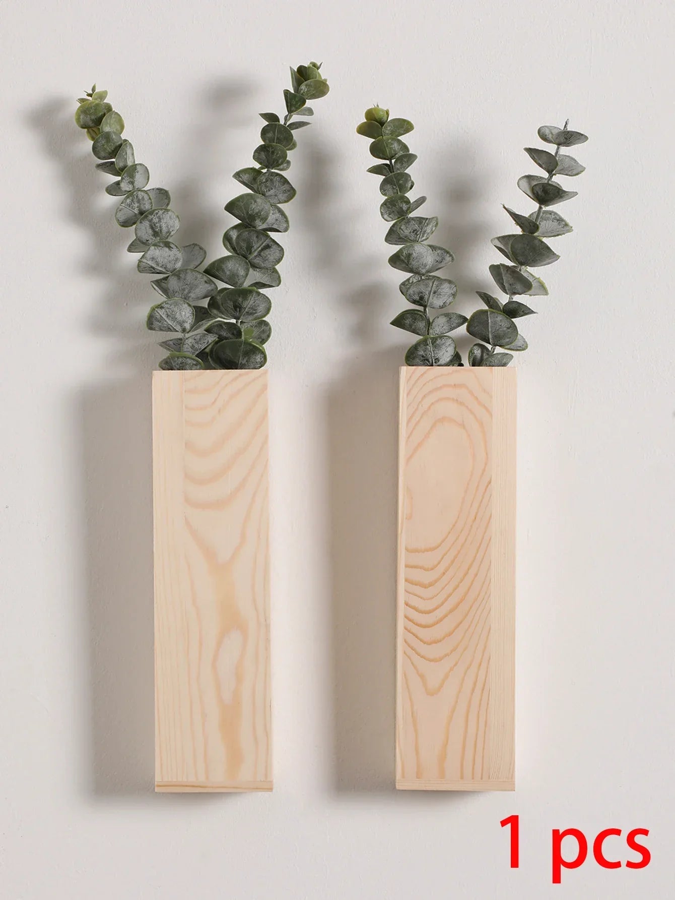 Handgefertigte nordische Holzvase Wandpflanzer - Natürliche Maserung, minimalistisches skandinavisches Design, perfekt für langstielige Blumen und Wohnkultur, vielseitige und elegante dekorative Stücke