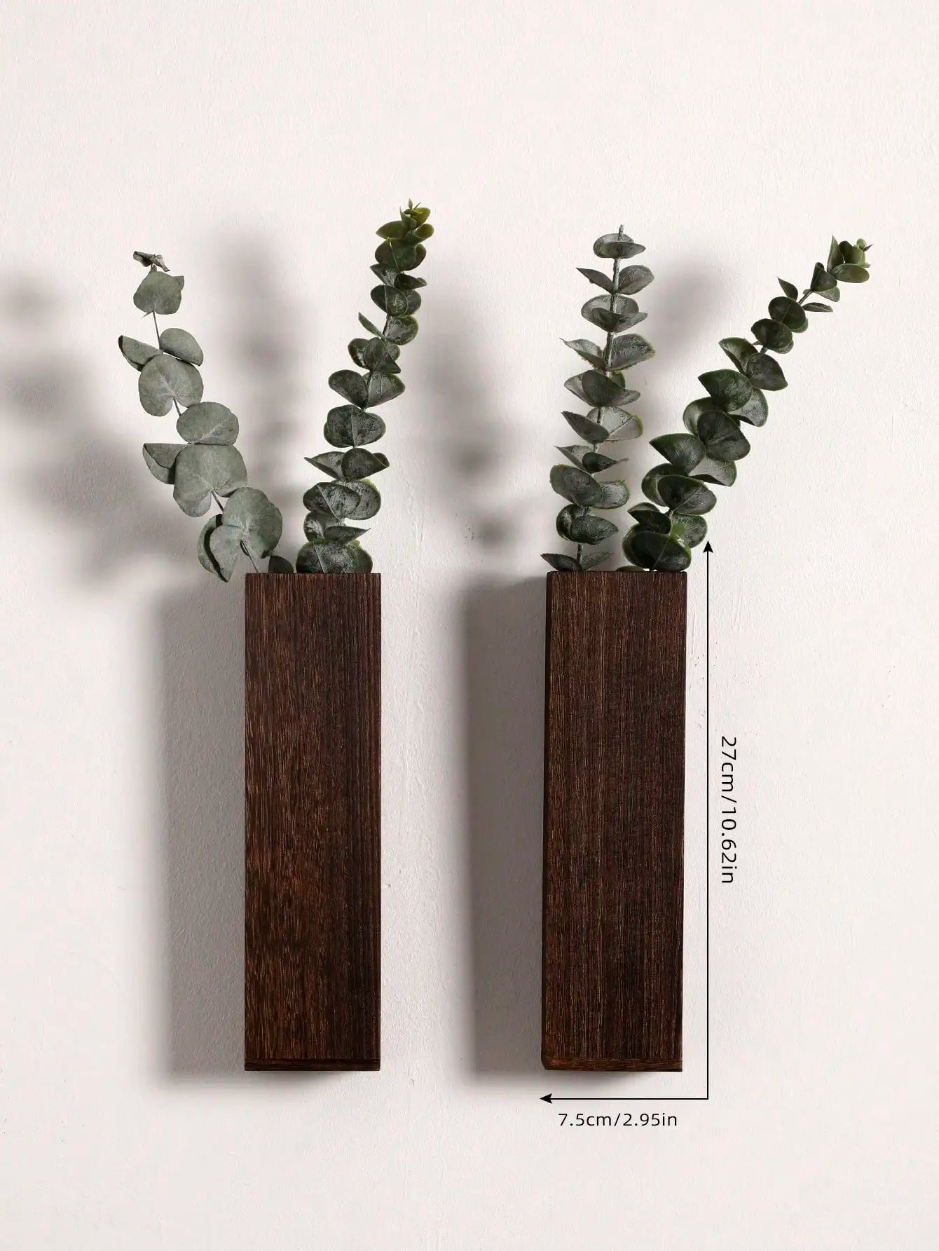 Handgefertigte nordische Holzvase Wandpflanzer - Natürliche Maserung, minimalistisches skandinavisches Design, perfekt für langstielige Blumen und Wohnkultur, vielseitige und elegante dekorative Stücke