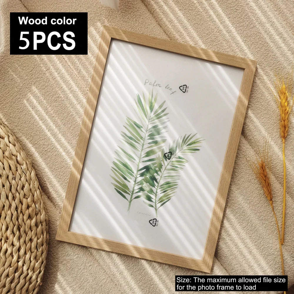 Set aus 5 Stück Holzrahmen für Leinwanddrucke Fotos Wandkunstrahmen 10x15cm 15x20cm 5x7 Zoll A4 21x30cm 20x25cm Nordische Bilderrahmen