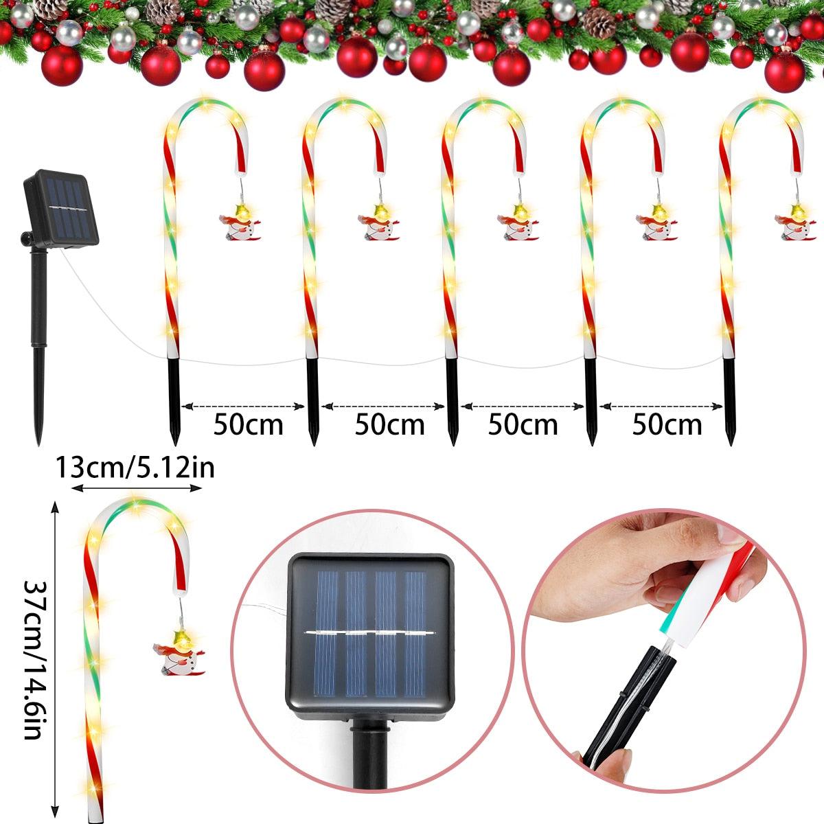 Brehn | Zuckerstangenstraße LED Solar Lampe