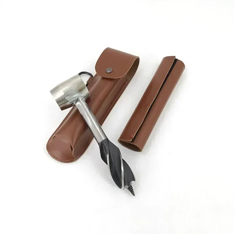 Brehn | Bushcraft Handbohrer FerroDrill | Outdoor Überlebenswerkzeug | Robustes Kohlenstoffstahl | 16,5 cm