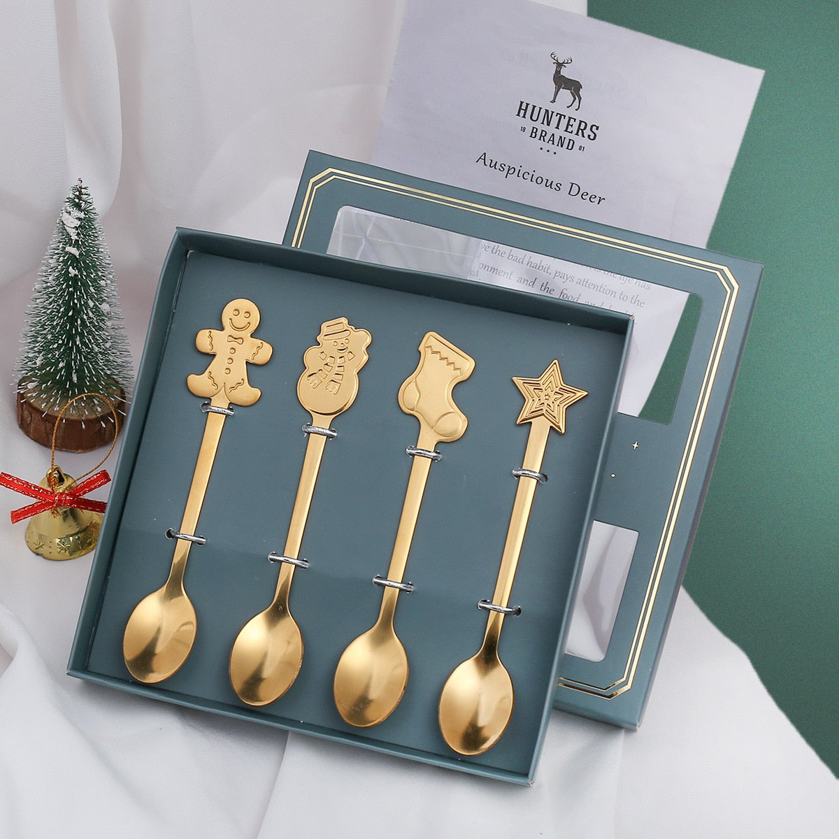 Brehn | 4 Stück Weihnachts beste Wünsche Geschirrset