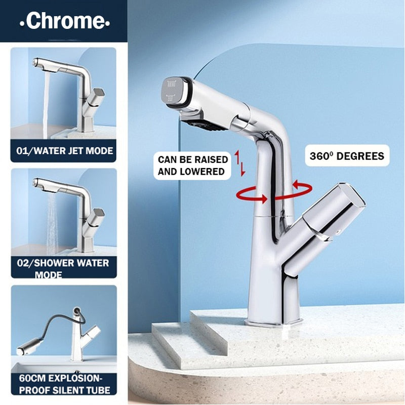 Brehn | Futuristischer Rotierender Europäischer Ausziehbarer Wasserhahn
