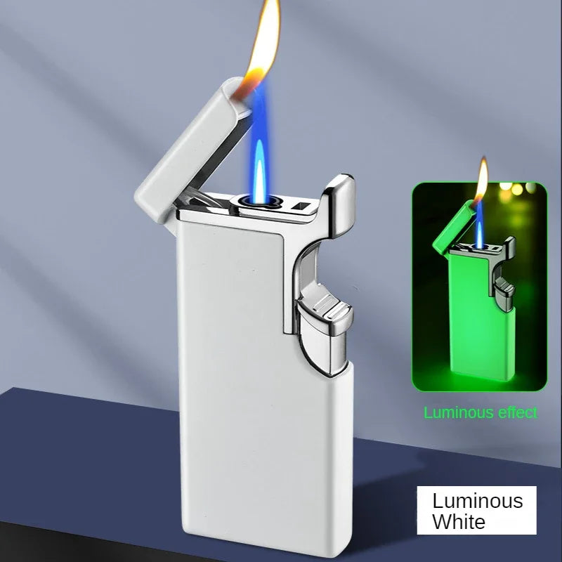 Metall Double Fire Jet Butan Feuerzeug | Brehn