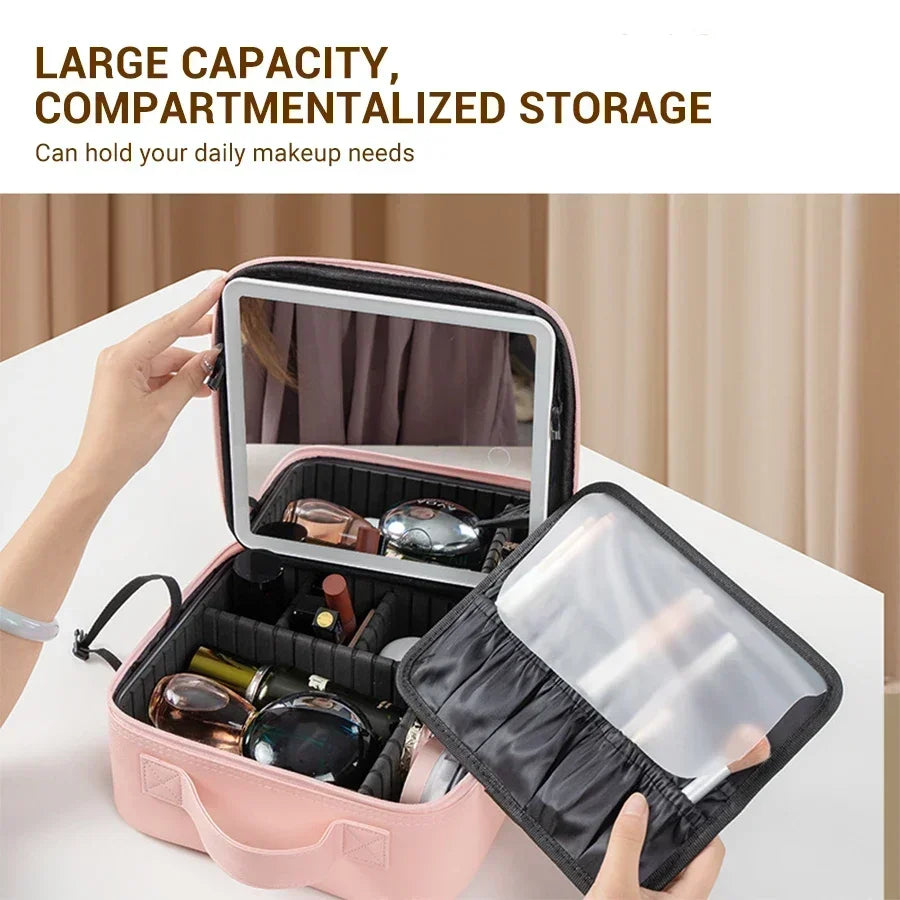 Brehn | LED Spiegel Reise Makeup Organizer Tasche