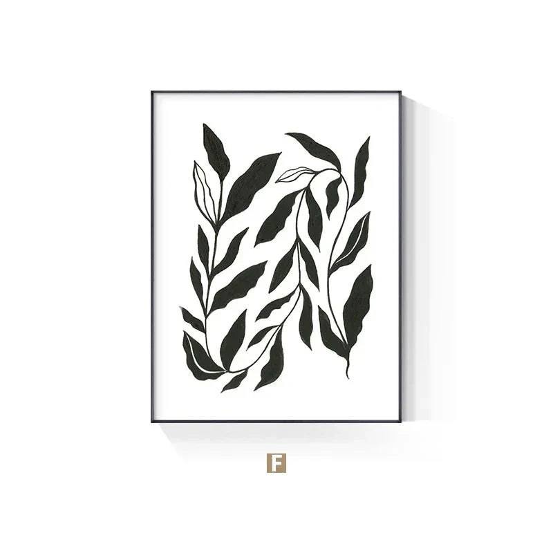 Minimalistische abstrakte florale Wandkunst Fine-Art-Leinwanddrucke inspirierendes Zitat Poster Galerie Wandbilder für Wohnzimmer Schlafzimmer Kunstdékor