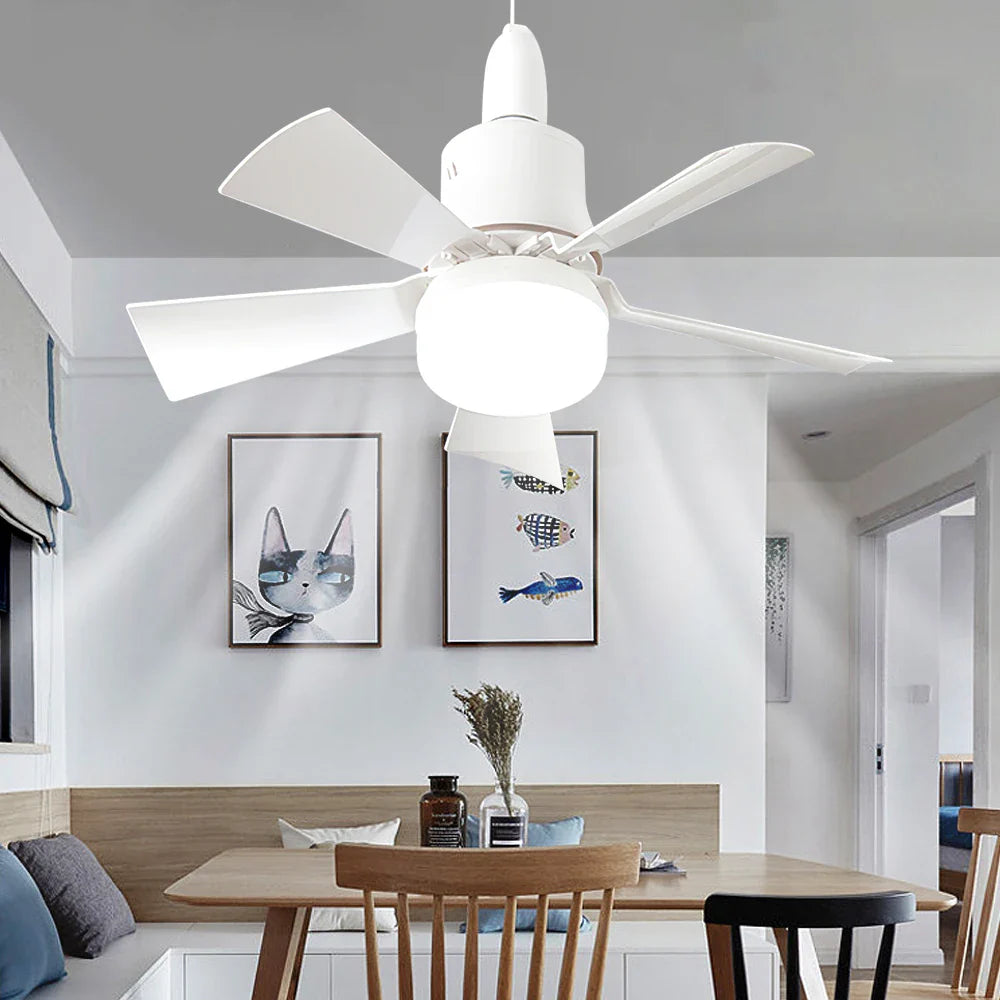 30W E27 Deckenventilator Licht mit Fernbedienung - LED Dimmfunktion, intelligenter leiser Ventilator für Schlafzimmer & Wohnzimmer | Brehn