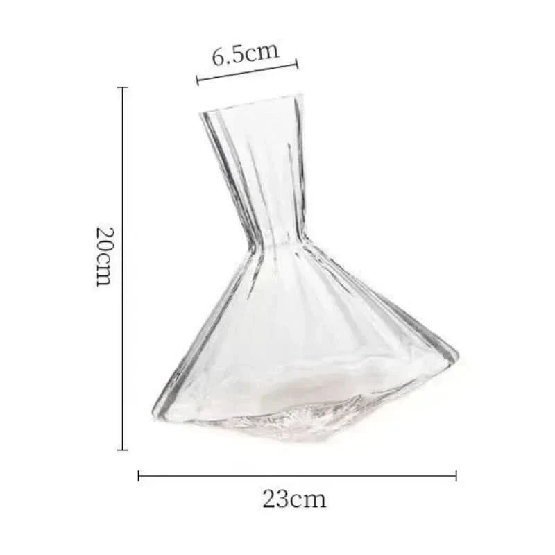 Drehbarer Weindekanter aus Kristallglas, 1 Liter