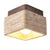 Brehn | Quadratische Travertin- und Holz-LED-Deckenleuchte