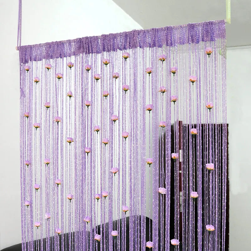 Brehn | Florale dekorative hängende Raumbdivider-Vorhang