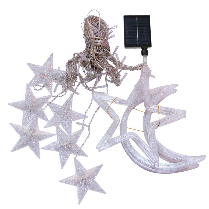 Brehn | Solar Moon Star Lampe LED Lichterkette Dekoration