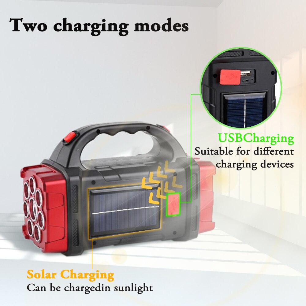 Brehn | Solar Blast Hochleistungs-Powerbank LED Taschenlampe