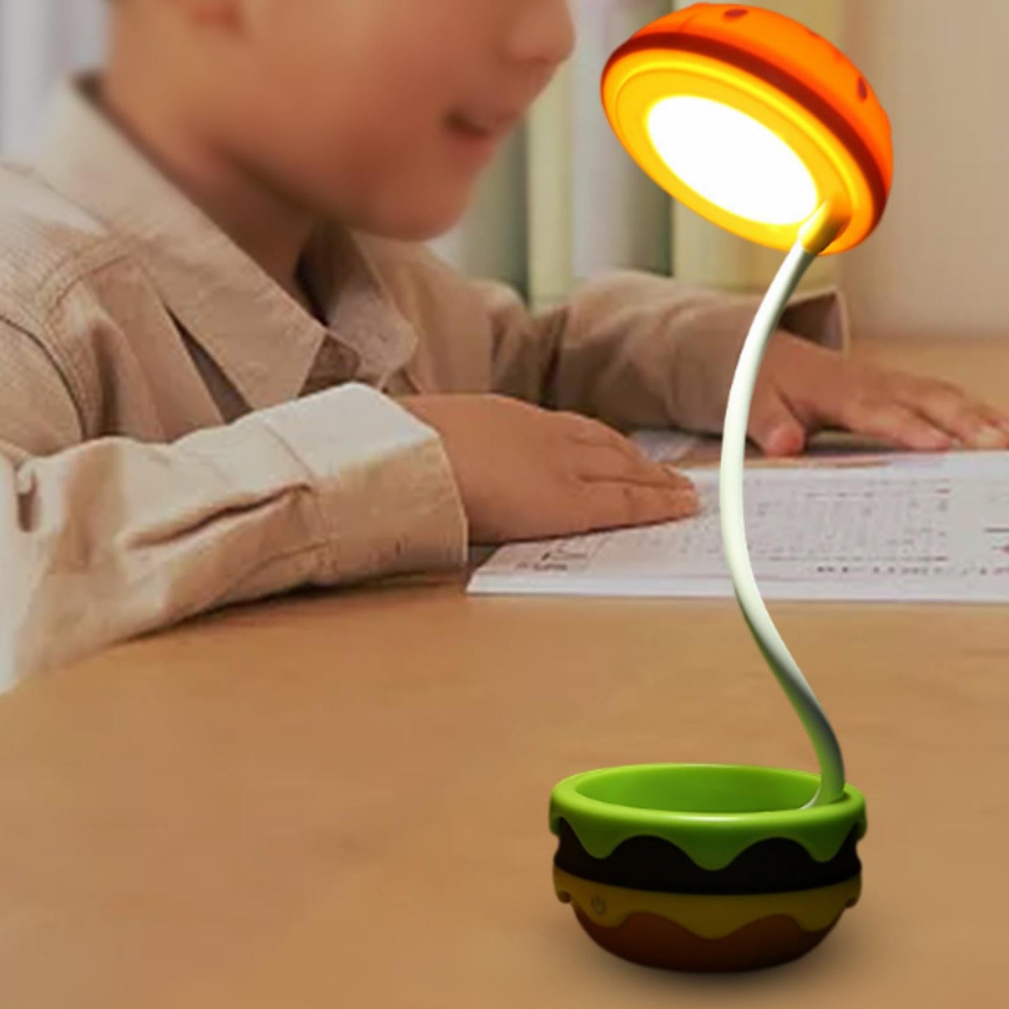 Brehn | Faltbare Drahtlose Einzigartige Hamburger Tischlampe