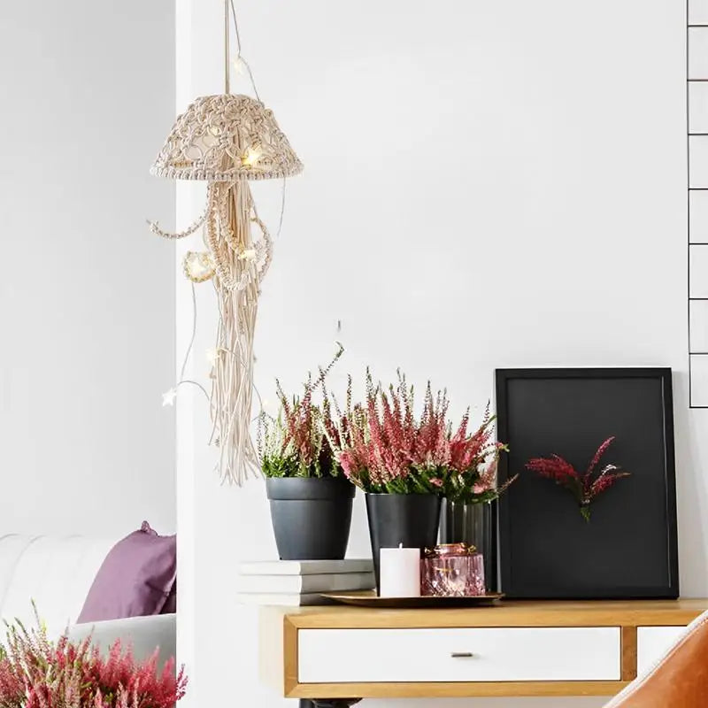 Brehn | Künstlerische Quallen Traumfänger Handgemachte Lampe
