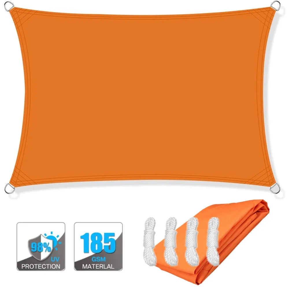 Wasserdichtes rechteckiges Sonnensegel mit UV-Schutz und Montagesatz – ShadeGuard