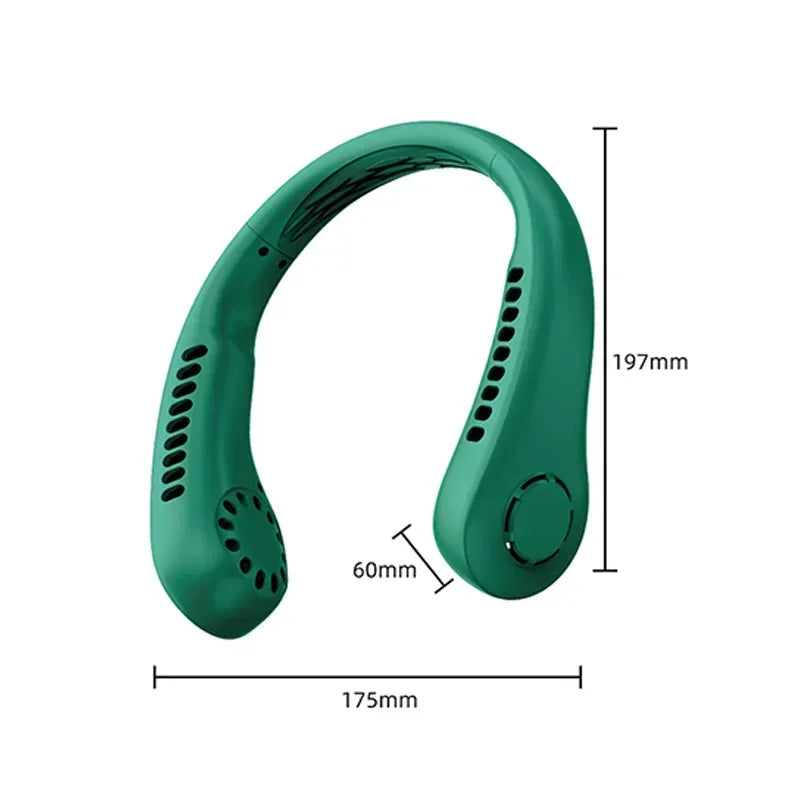 Tragbarer Mini-Hals-Hängetransistor - Luftgekühlter, tragbarer USB-Fan für Outdoor-Sportarten, Laufen, Reisen, schaufelloses Design | Brehn