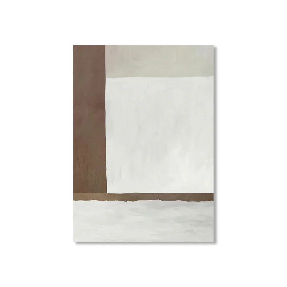 Abstrakt Braun Grau Beige Minimalistisch Geometrische Wandkunst Fein Kunst Leinwanddrucke Neutrale Farben Bilder Für Modernes Wohnzimmer Wohnkultur | Brehn