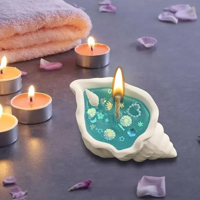 Handgefertigte Meeresmuschel Seeigel Aromatherapie Kerze