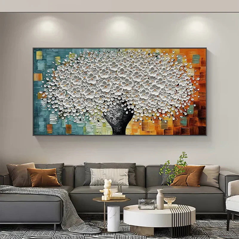 Moderne abstrakte Blumenbaum Wandkunst Fine Art Leinwanddrucke Große Größen Bilder Für Wohnzimmer Schlafzimmer Home Office Kunstdekoration | Brehn