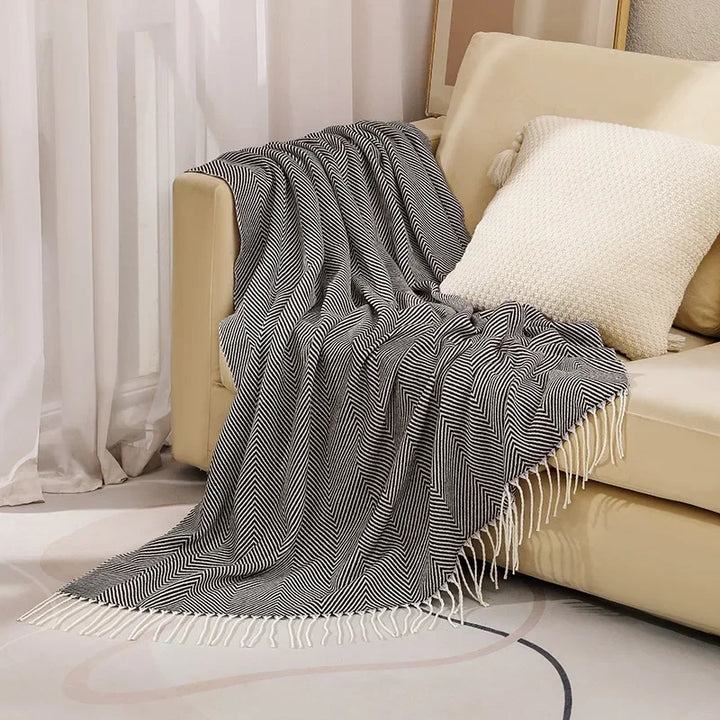 Nordische Streifen Wurf Sofa Decke