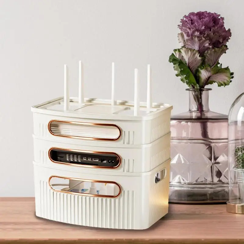 Staubdichter dekorativer Router Aufbewahrungsbox Organizer | Brehn