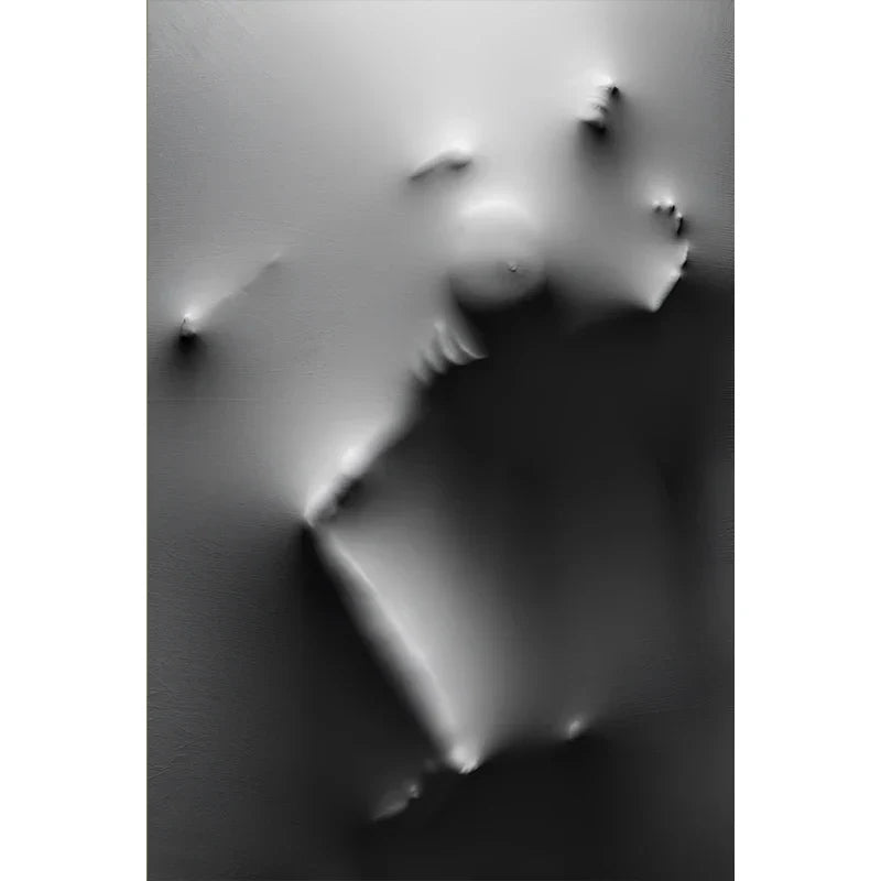 Moderne Kunst Abstrakte Gespenstische Figuren In Der Wand Leinwanddrucke Schwarz Weiß Wandkunst Poster Bilder Für Wohnzimmer Schlafzimmer Kunst Dekor | Brehn