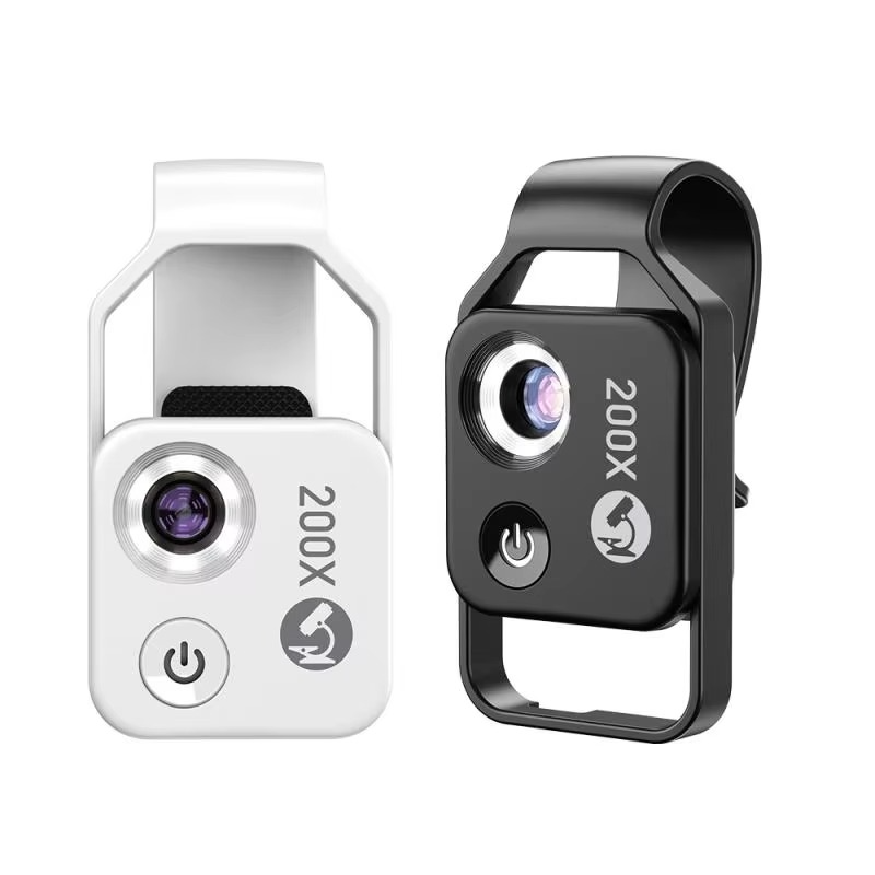 Professionelles 200-fach Zoom-Mikroskopobjektiv für Smartphones mit Clip