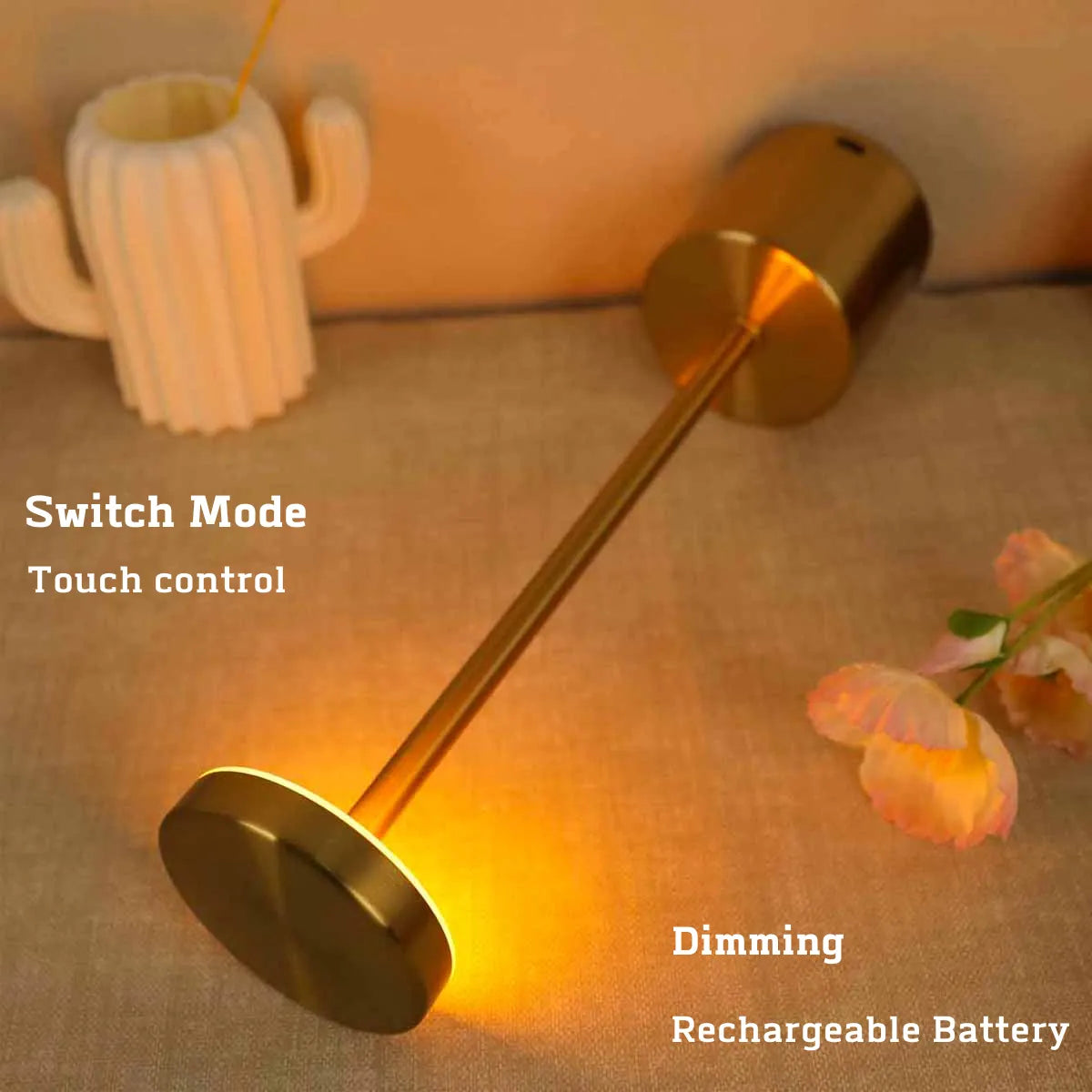 Brehn | Drahtlose Metall-LED-Tischlampe - LumiMetal